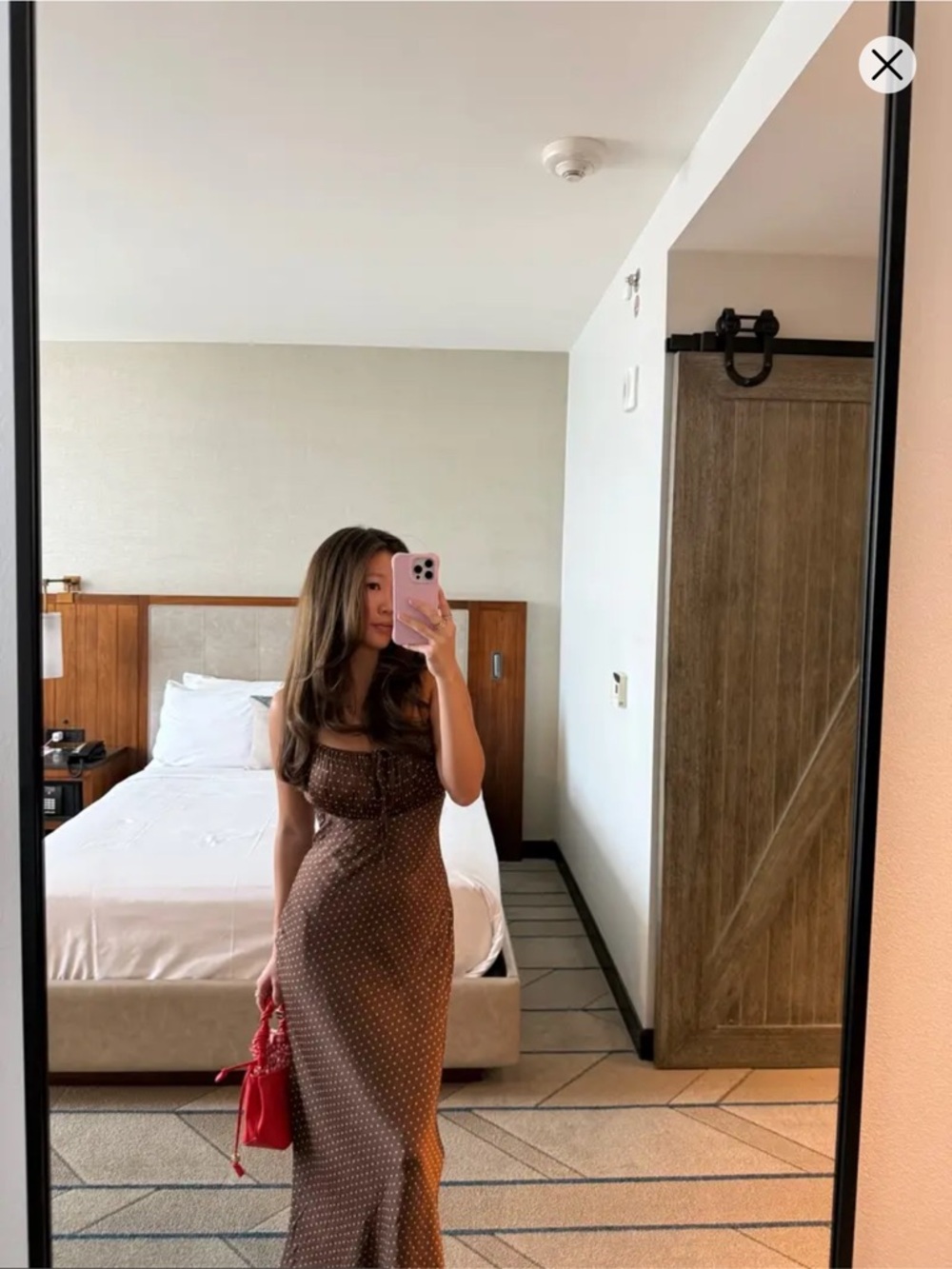 Ciao Lucia Leo Satin Midi Dress in Siena Polka Dot